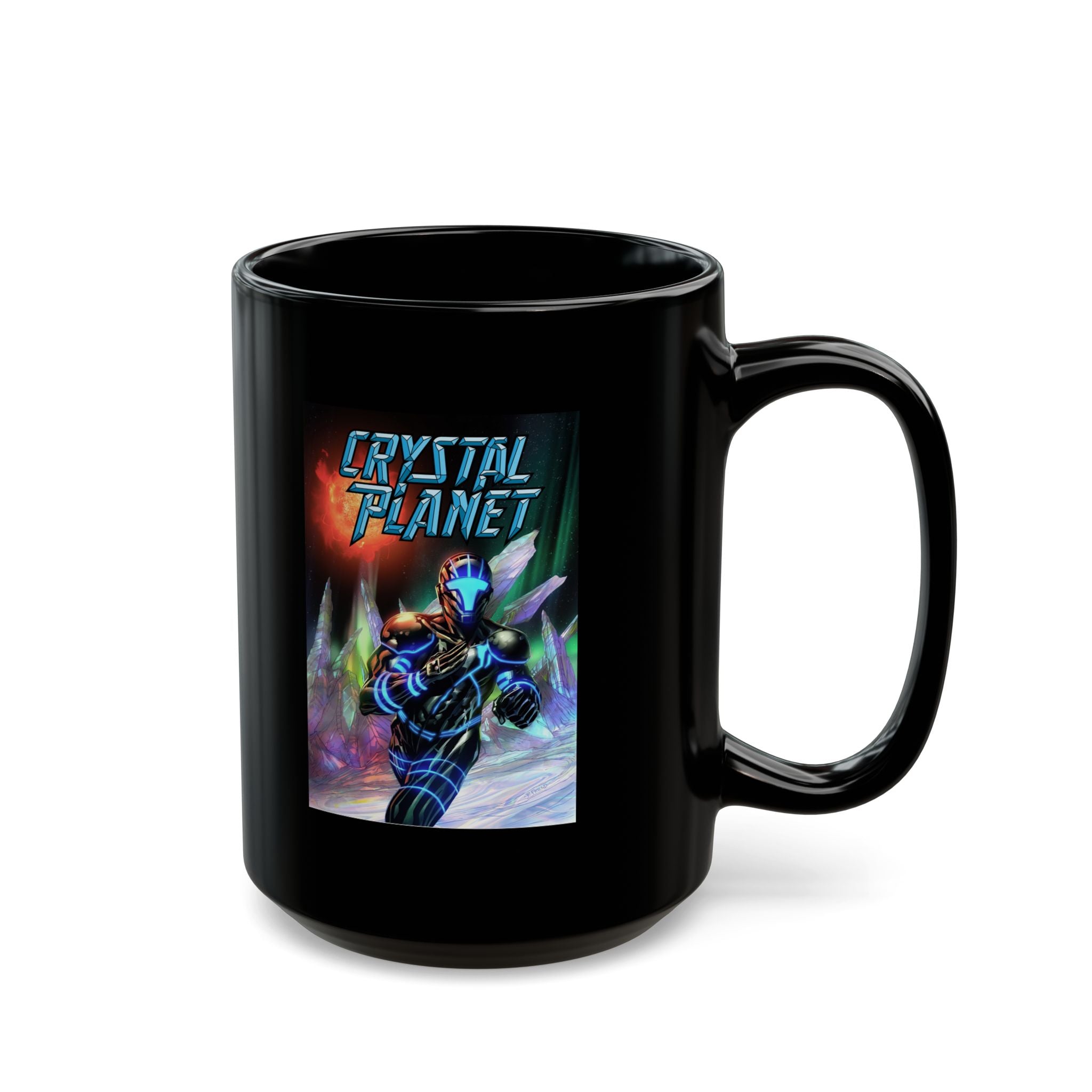 Crystal Planet Mug — Sci‑Fi Gamer Coffee Cup (11oz & 15oz)