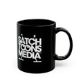 Satch Toons Media Black Logo Mug — 11oz & 15oz Ceramic Coffee Cup