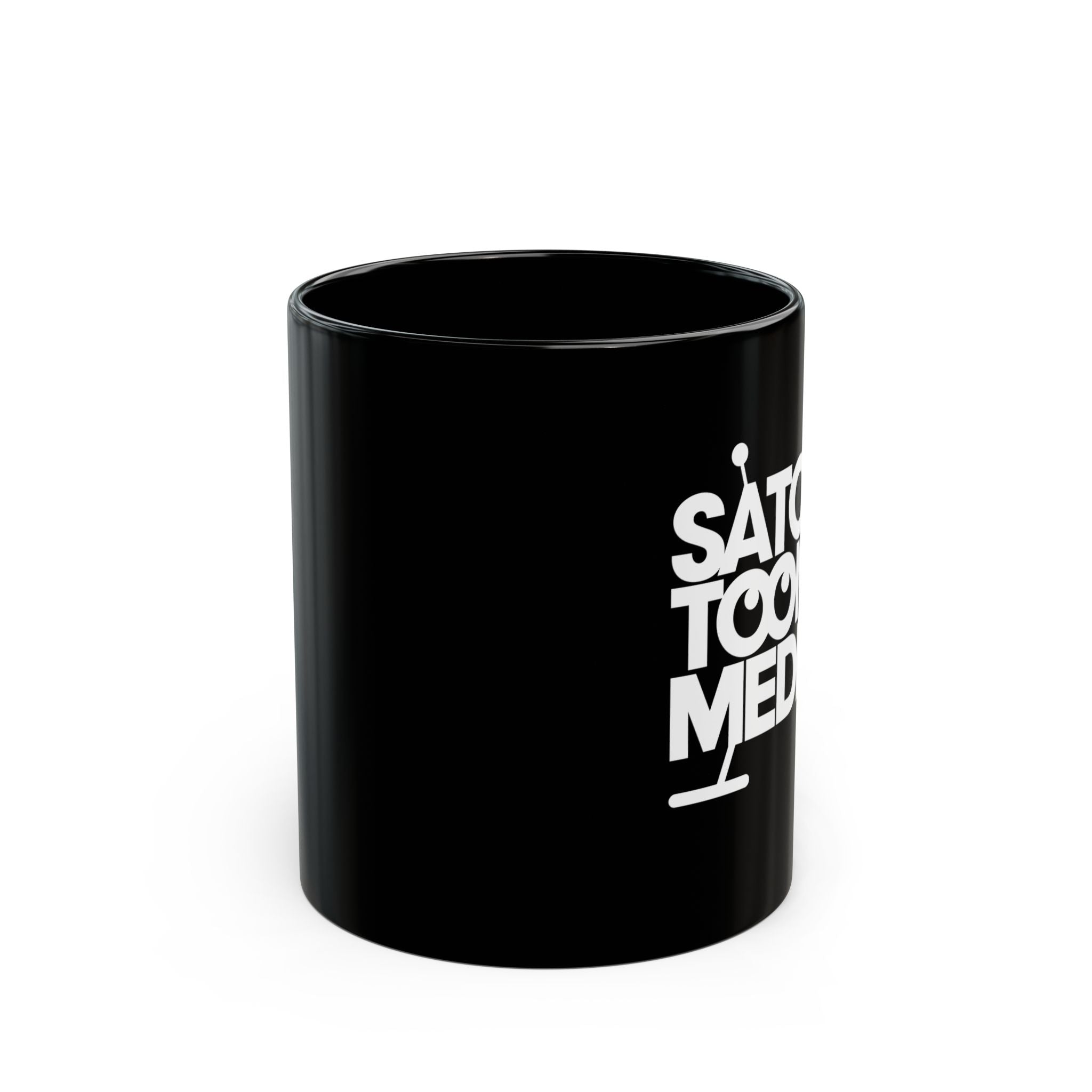 Satch Toons Media Black Logo Mug — 11oz & 15oz Ceramic Coffee Cup