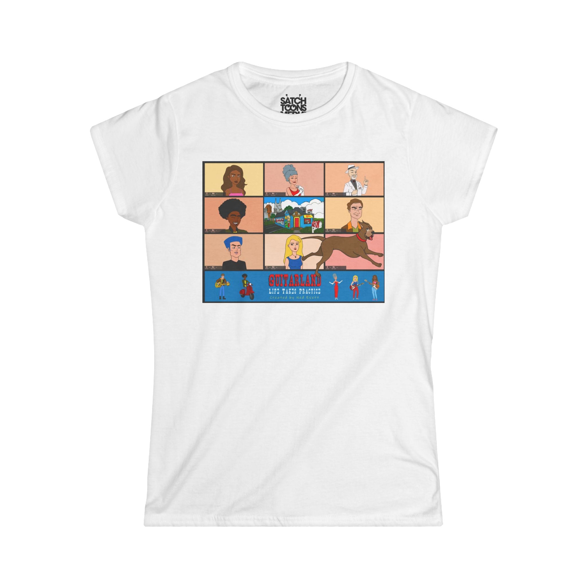 T‑Shirt — Colorful Guitarland Animated Series Tshirt